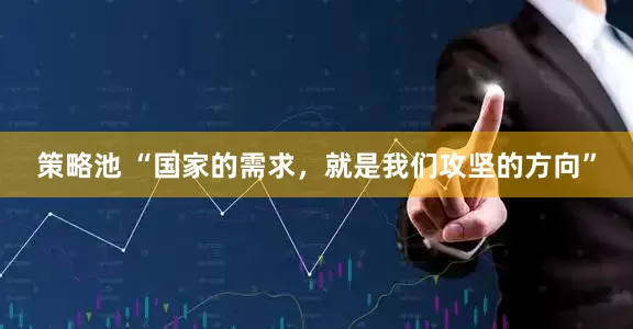 策略池 “国家的需求，就是我们攻坚的方向”